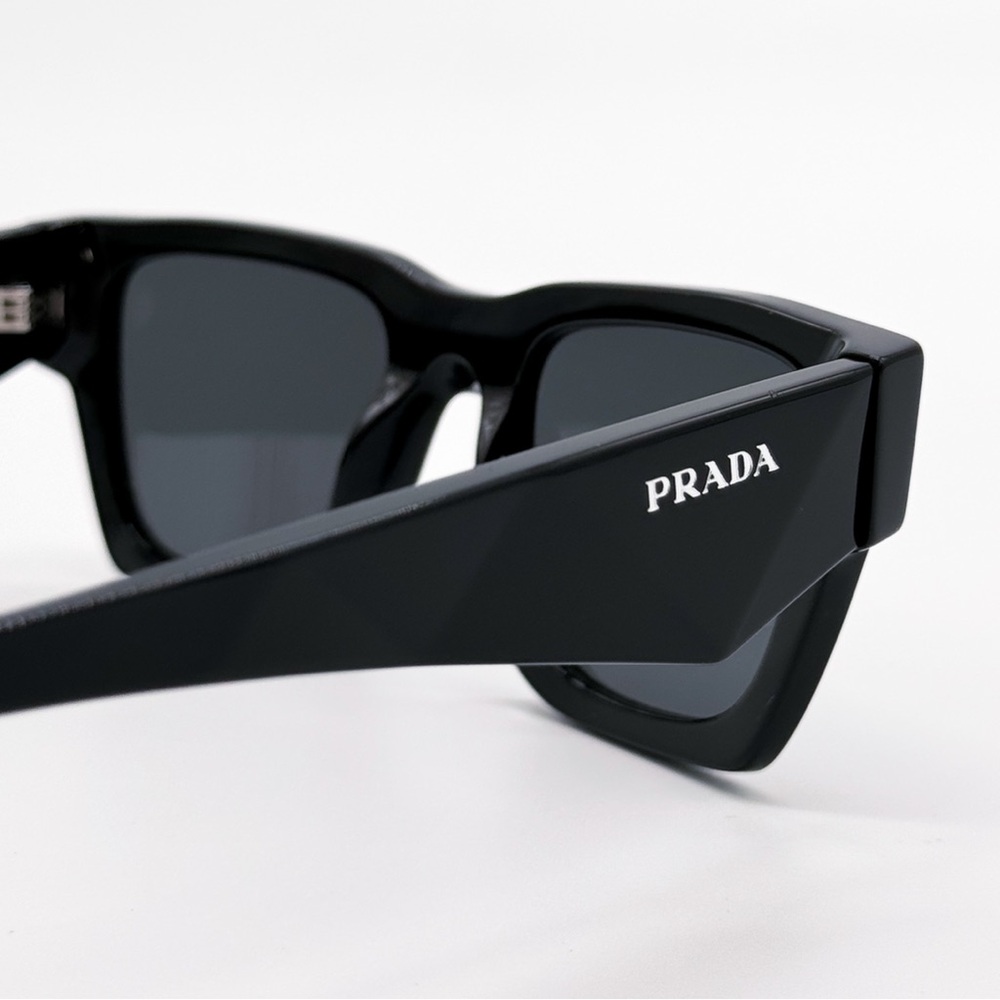 NEW PRADA PR A06S 16K08Z UNISEX SUNGLASSES SPR  A06 16K08Z BLACK PRADA PRA06S - Picture 7 of 10
